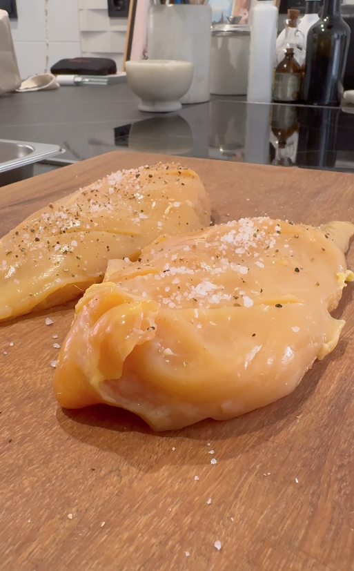 pollo al horno con castañas