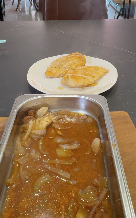 pollo al horno con castañas