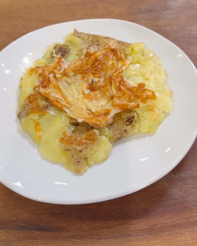 paso a paso dorar queso y patata