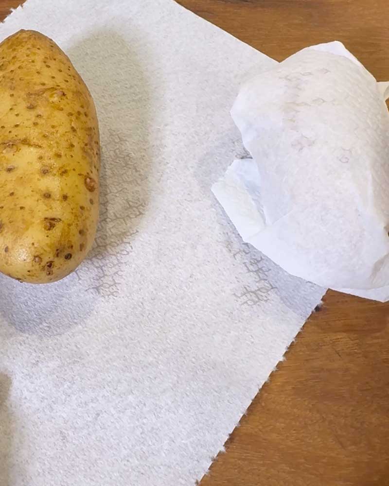 paso a paso envolver la patata