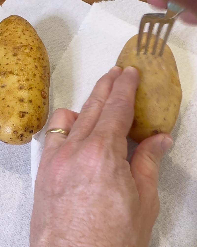 paso a paso trinchar la patata