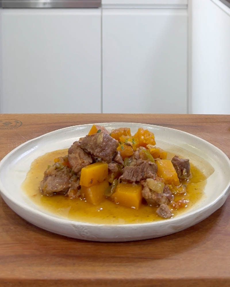 Carrillada de calabaza