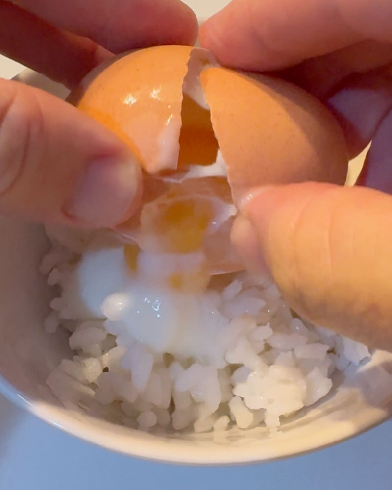 Huevo poché japonés