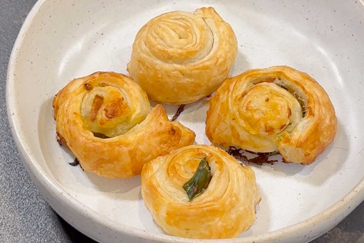 Receta espirales de navidad