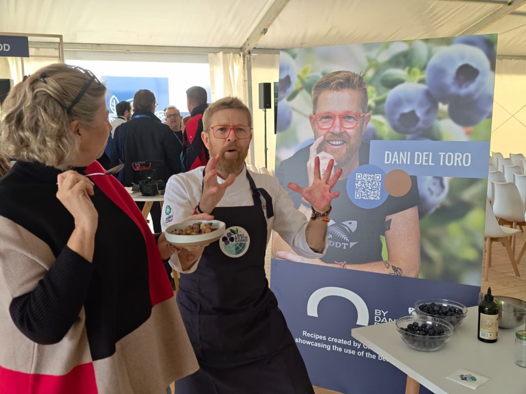 showcooking con arándanos