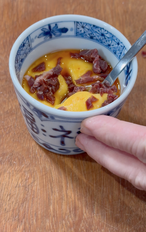 flan de huevo viral japonés
